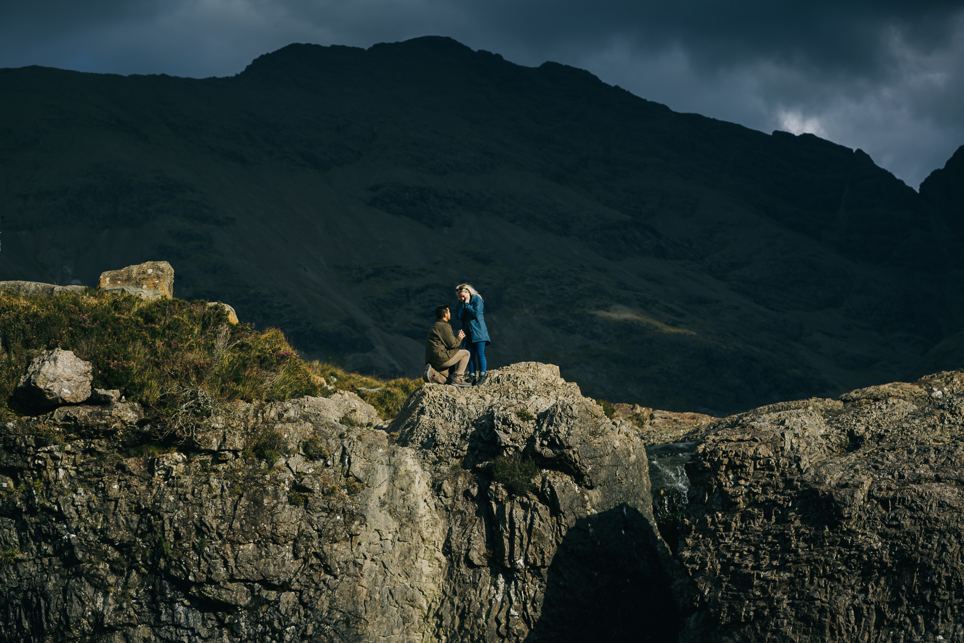 Dramatically lit Isle of Skye Proposal
